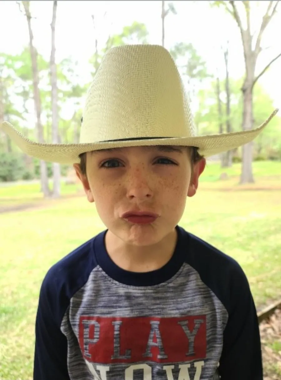 Hayes in a cowboy hat