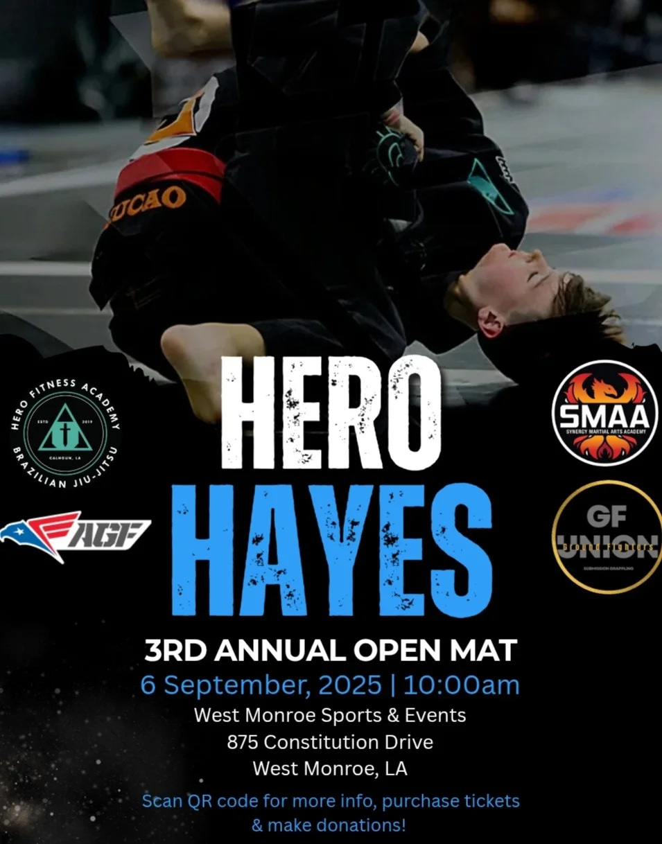 3rd Annual Hero Hayes Open Mat event banner